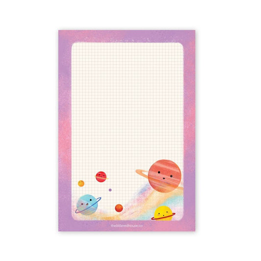 Planets Grid Lined Notepad