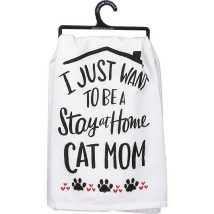 Stay at Home Cat Mom Towel