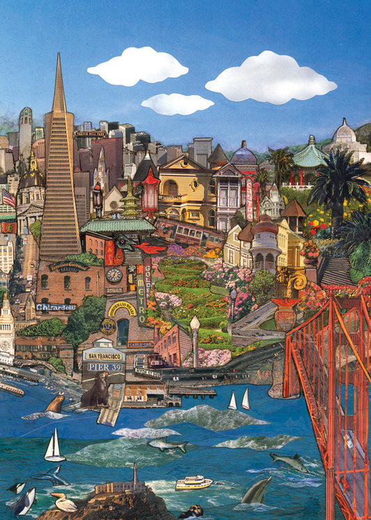 San Francisco Cityscape Blank Card