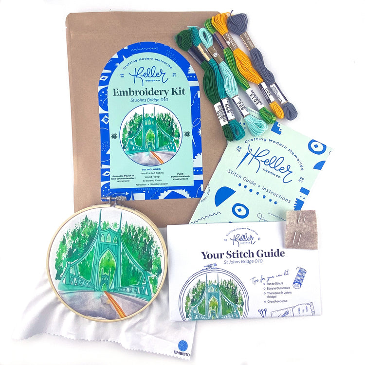 St. Johns Bridge Embroidery Kit