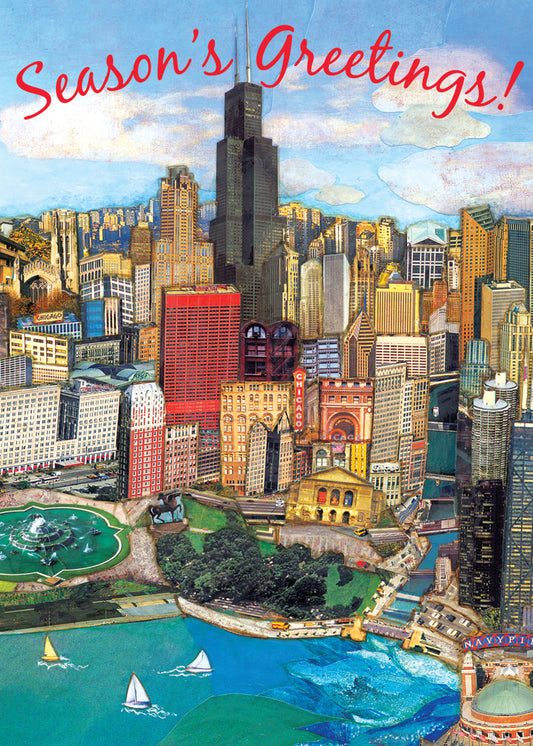 Chicago Cityscape Holiday Card
