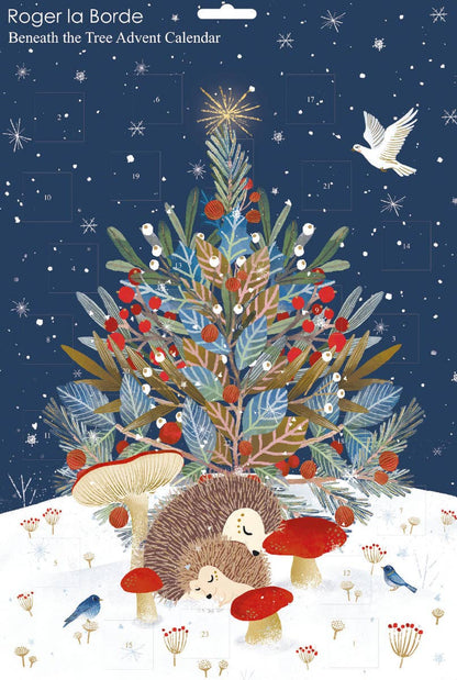 Beneath the Tree Hedgehog & Mushrooms Large Advent Calendar