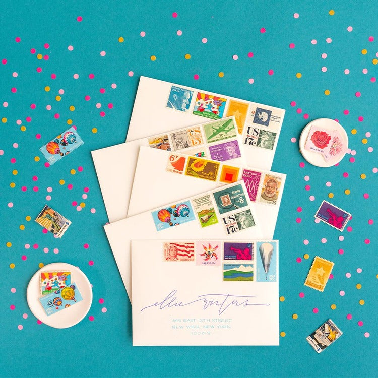 Happy Color Vintage Stamp Collection