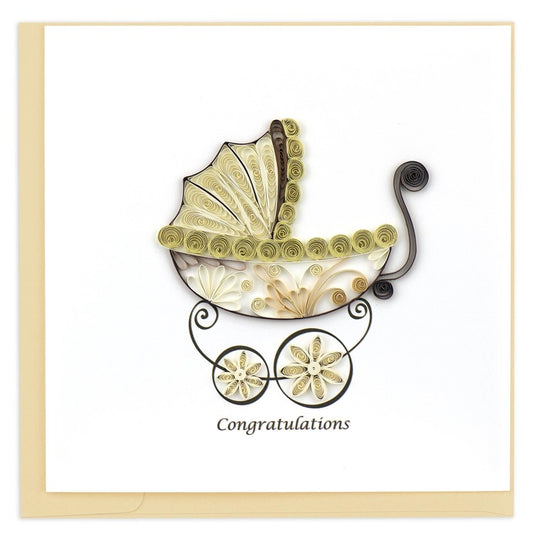 Baby Carriage Quilling Cards