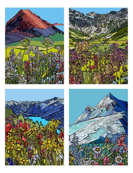 Alpine Wildflowers Assorted Boxed Notecards