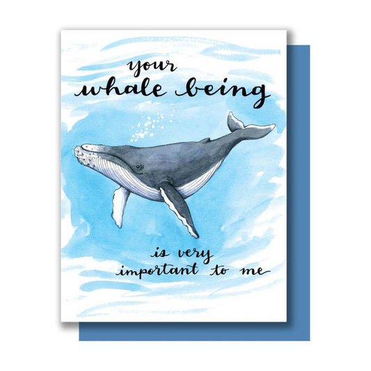 Your Whale Being Thinking of You Card