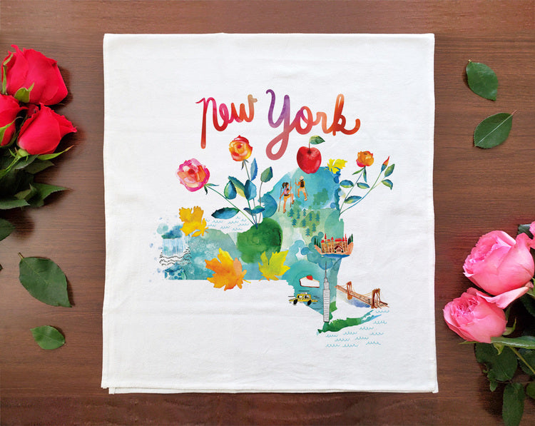 Watercolor USA: New York Towel