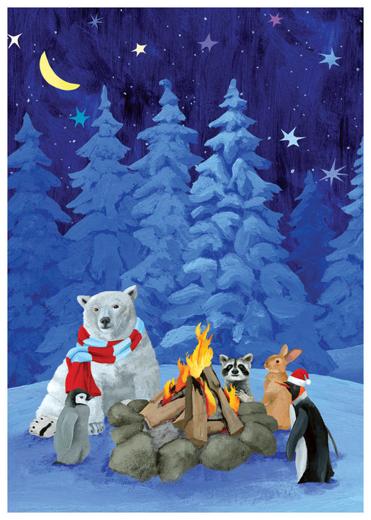 Campfire Critters Holiday Card