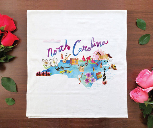 Watercolor USA: North Carolina Towel