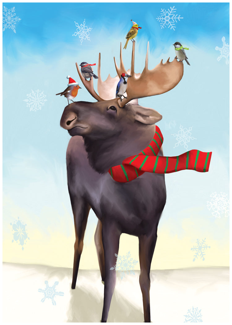 Moose Taxi Holiday Card