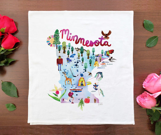 Watercolor USA: Minnesota Towel