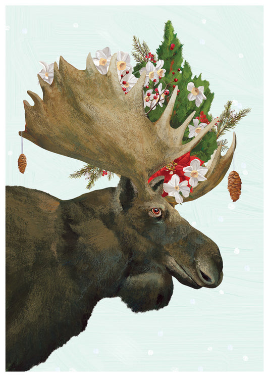 Moose Bouquet Holiday Card
