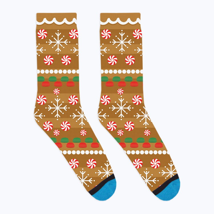 Holiday Gingerbread Socks