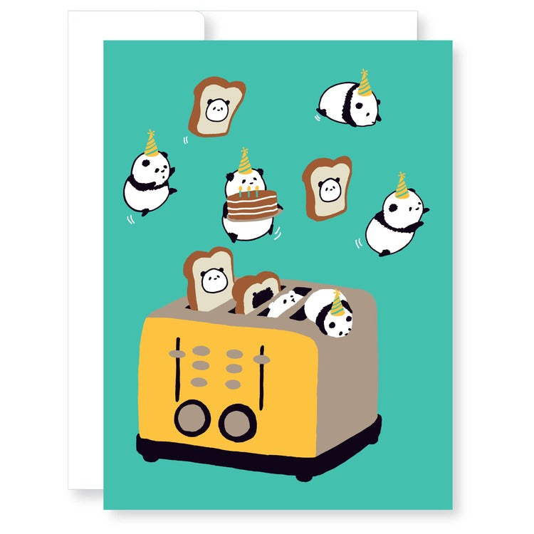 Panda Toaster Birthday Card