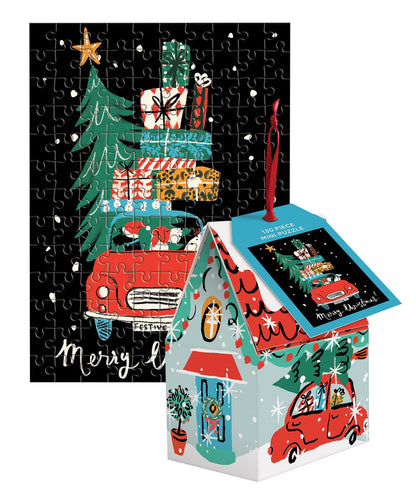Christmas Car Birdhouse 130-pc Puzzle Ornament