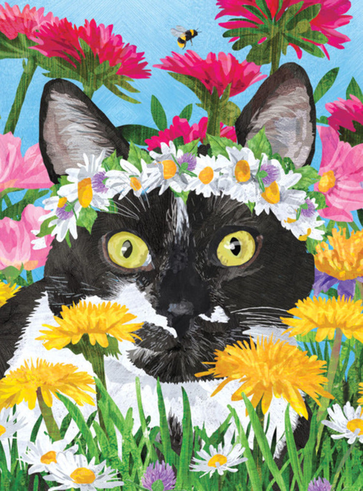 Cat In Garden Mother's Day Card