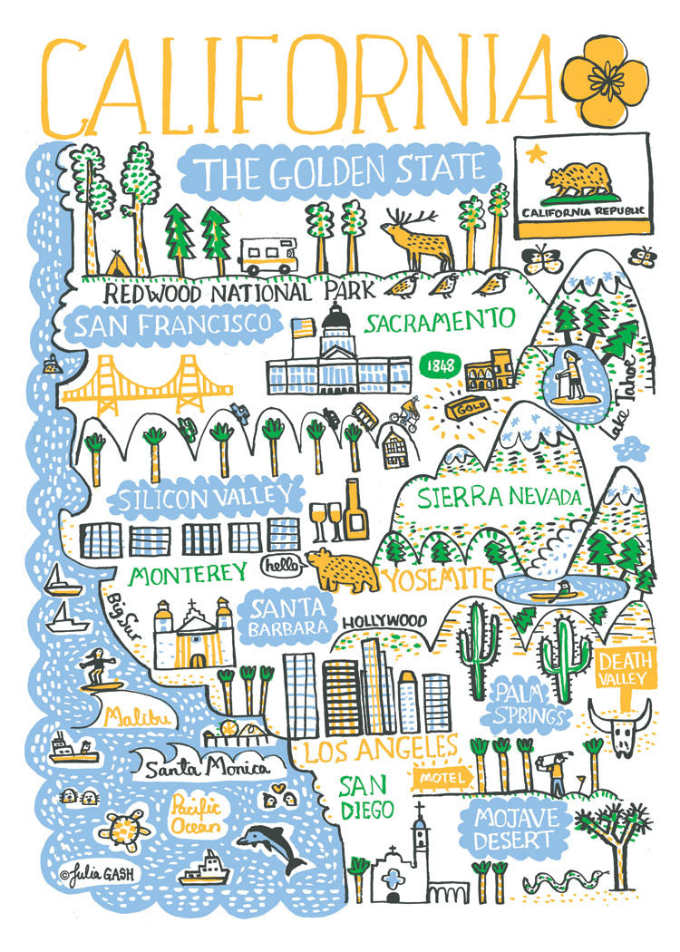 Statescapes: California Card