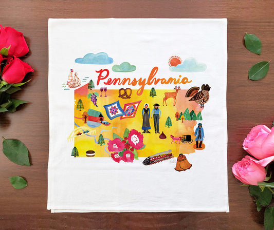 Watercolor USA: Pennsylvania Towel