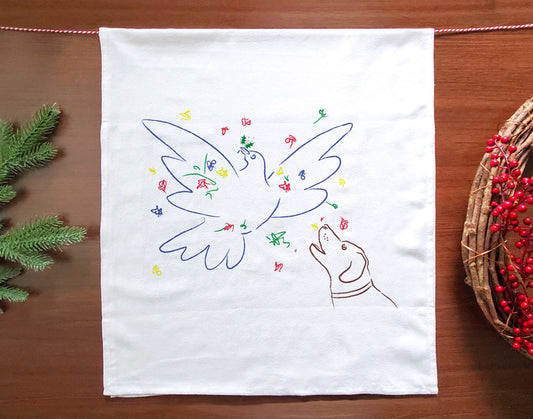 Picasso Dove and Dog Holiday Towel