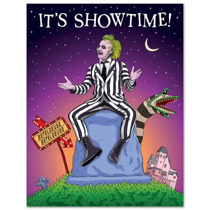 It's Showtime Beetlejuice Birthday Card