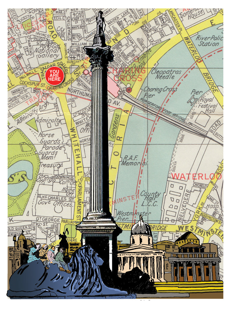Nelson's Column at Trafalgar Square Card