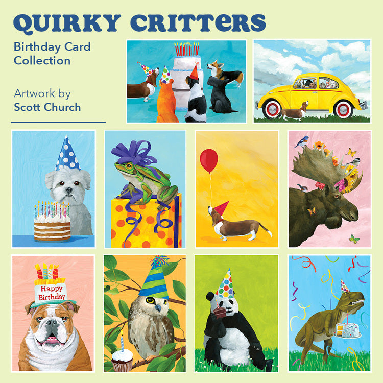 Quirky Critters Birthday Card Collection