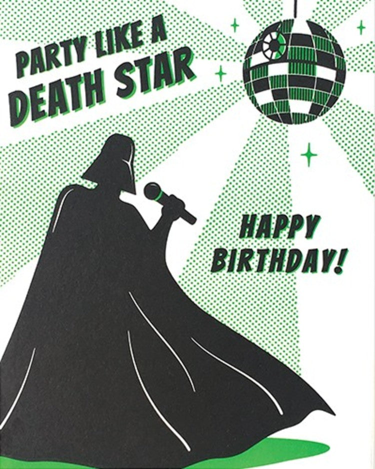 Death Star Letterpress Birthday Card