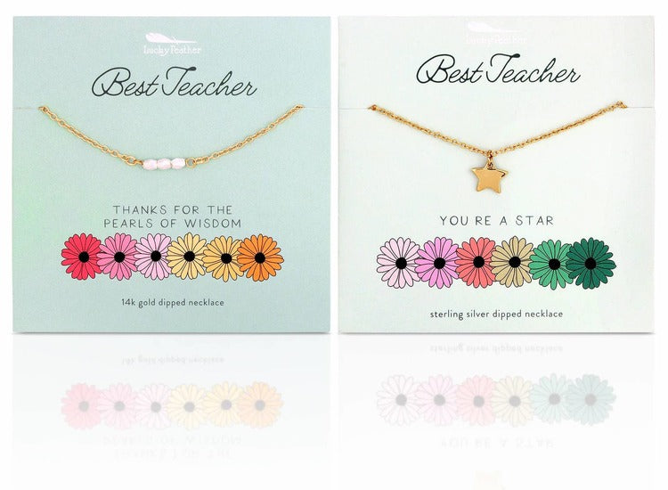 Teacher Appreciation Charm Necklaces