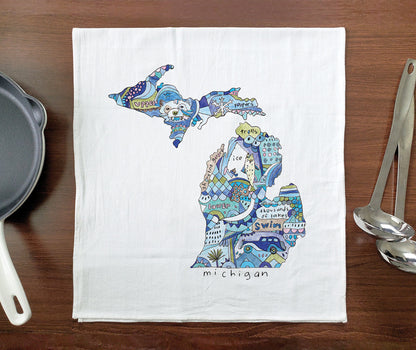 Doodle: Michigan Towel
