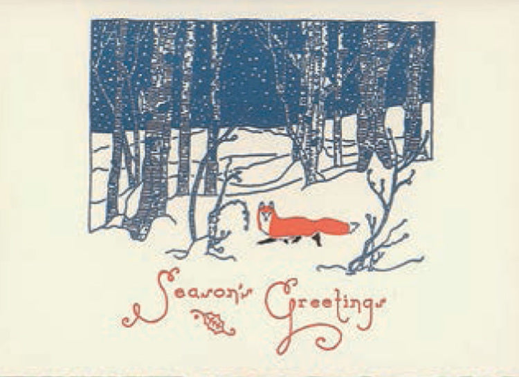Snow Fox Holiday Card Box