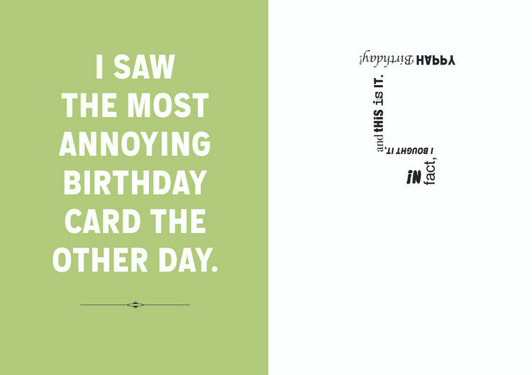 The Most Annoying Birthday Card Ever