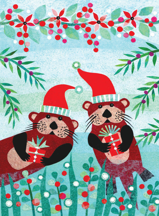 Otter Buddies Holiday Card