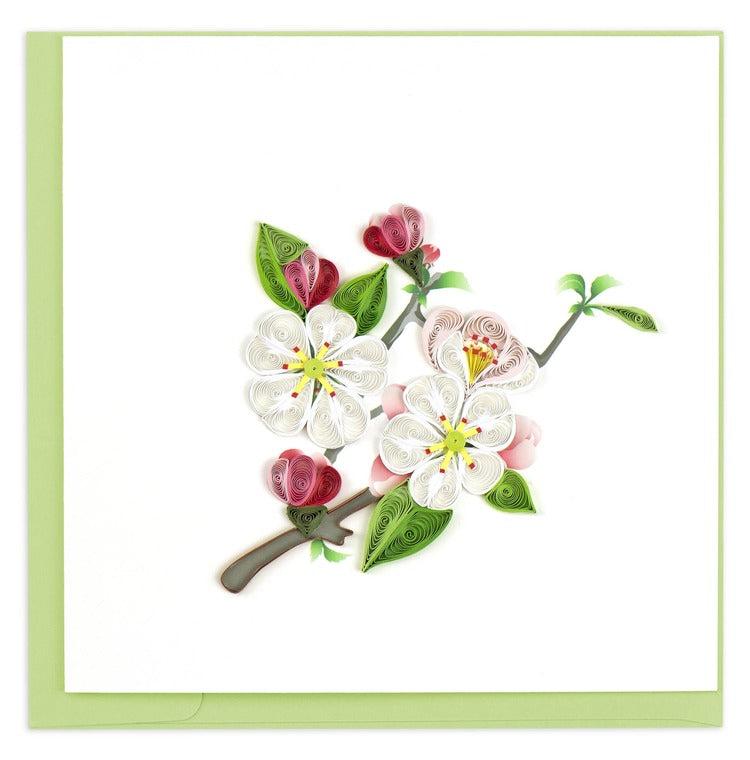 Apple Blossoms Quilled Card