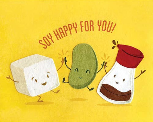 Soy Happy for You Letterpress Congratulations Card