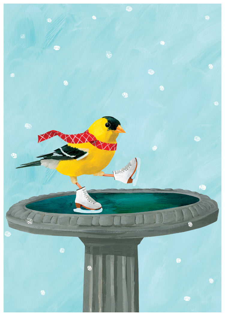 Goldfinch Skates Holiday Card