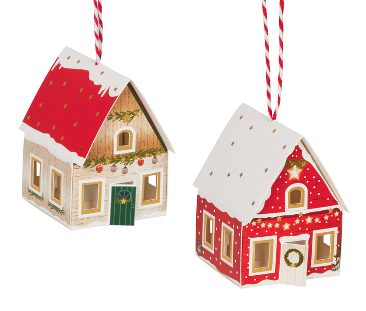 Light-Up House Ornaments