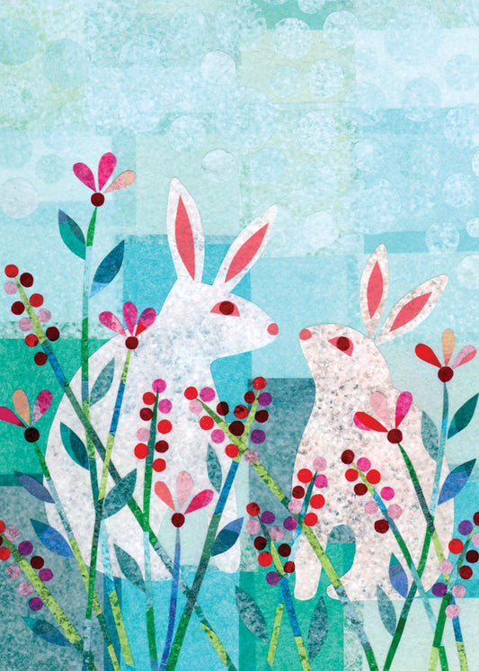 Bunnies in Field (Easter) Card