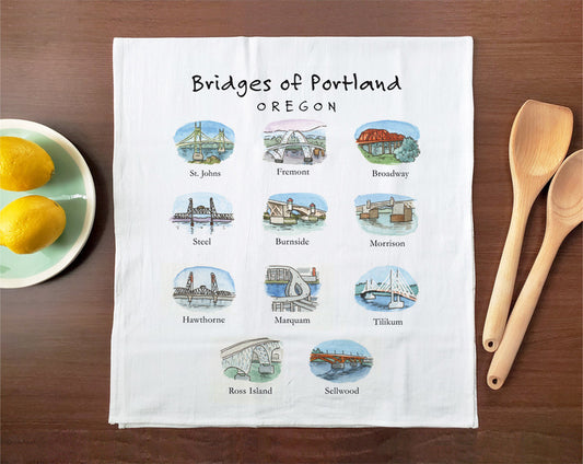 Portland Bridges Towel