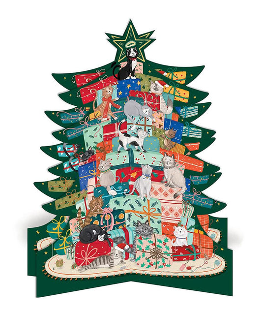 Cat Christmas Tree Die-Cut Catvent Calendar